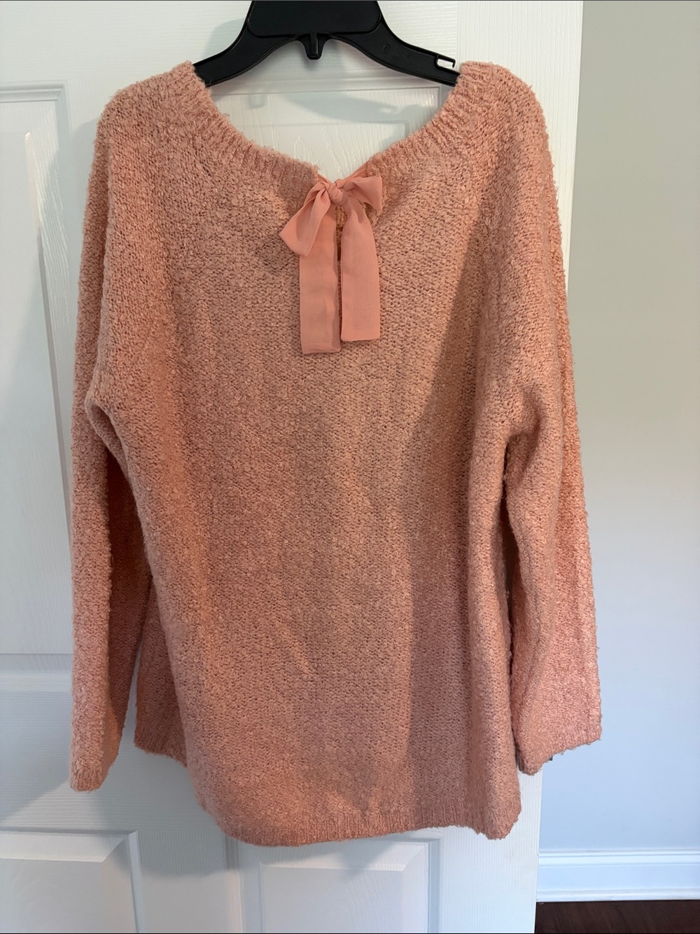 Bow-Back Sweater in Dusty Rose